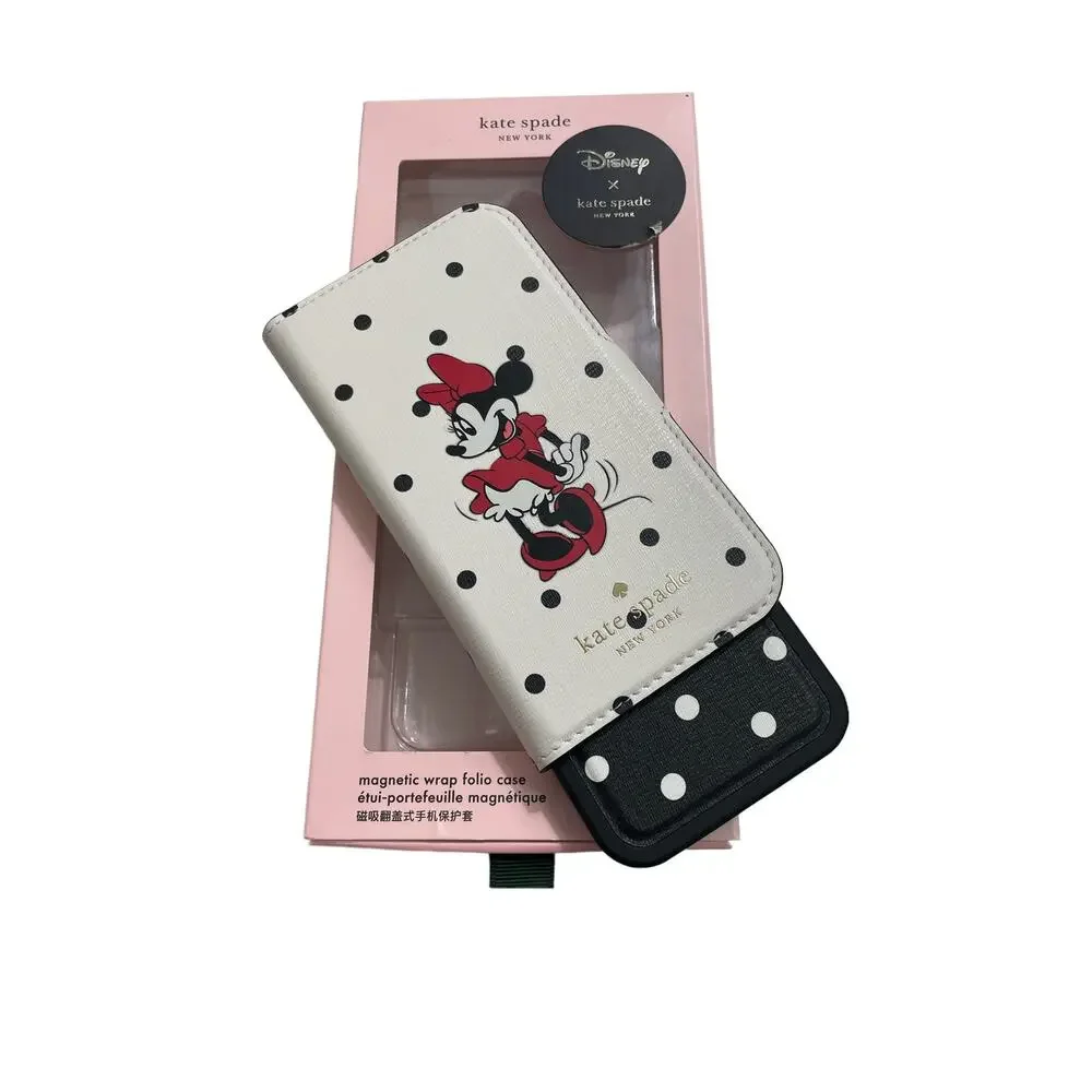Kate Spade Dots Case with Minnie Mouse Magnetic Folio Iphone 12 MINI
